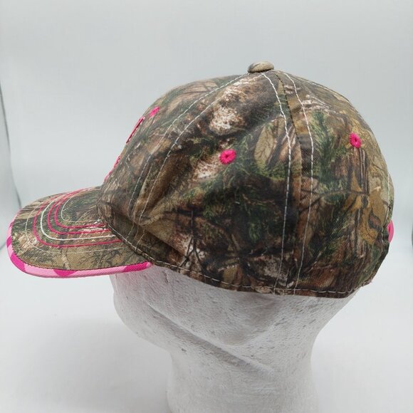 Realtree Girl Pink Accent Bedazzled Camouflage Snapback Hat Cap Ladies Fit - Picture 2 of 7